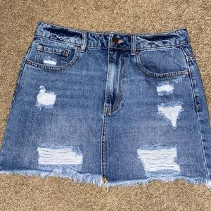mini jean skirt
